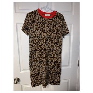 Demylee x J.Crew Leopard Print Sweater Dress